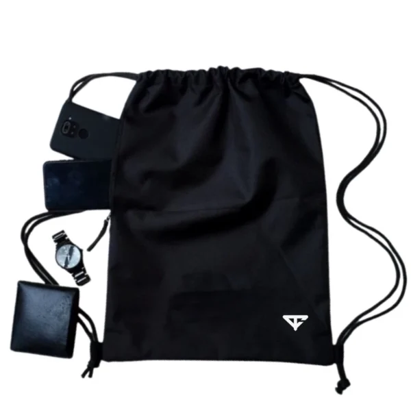 PRAYERFAIT - Tas Serut Pria Wanita Unisex Model Polos Hitam Original Tas Futsal Anti Air